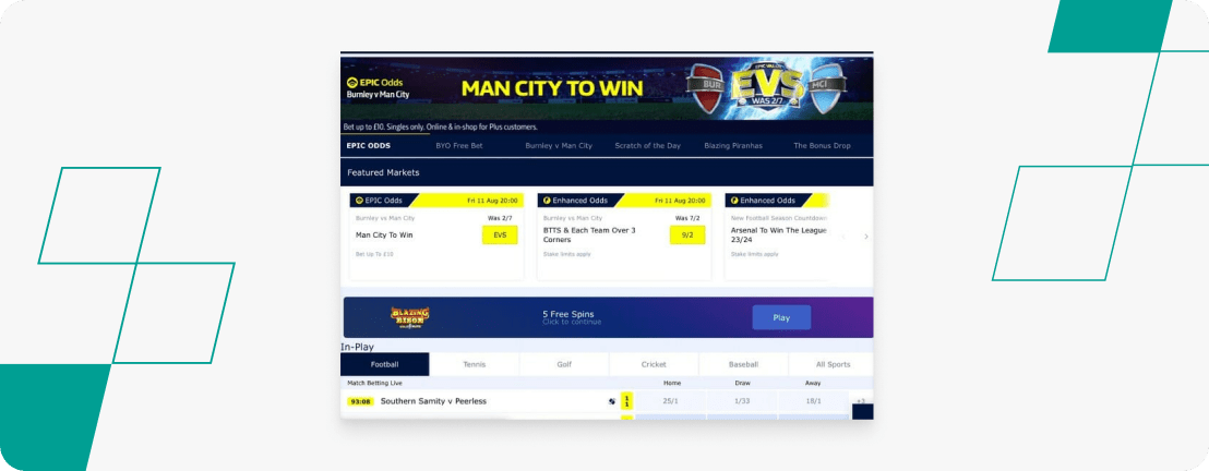 William Hill Pre-Match Offer Screenshot