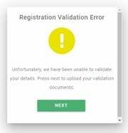 GentingBet Registration Validation Error