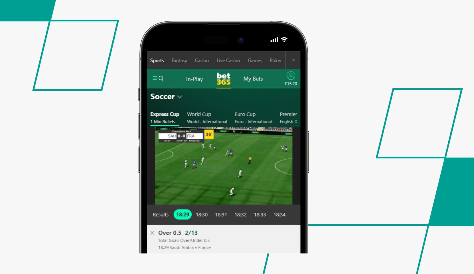 bet365 virtual place a bet desktop screenshot