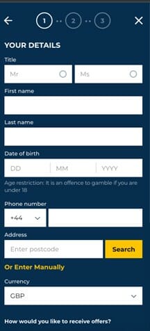 StarSports Registration Screenshot