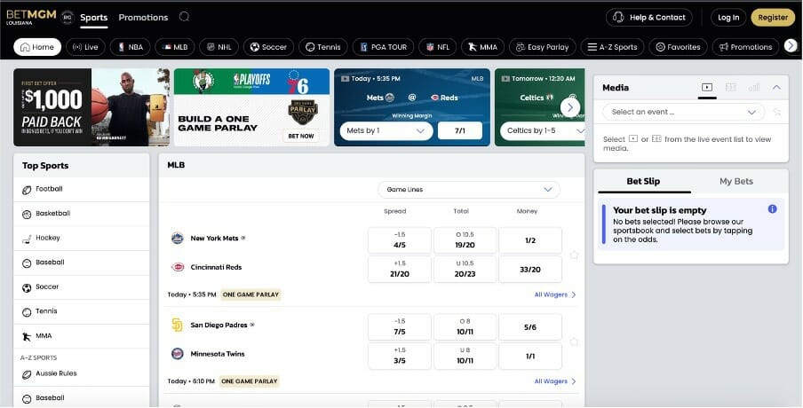 BetMGM Louisiana Screenshot