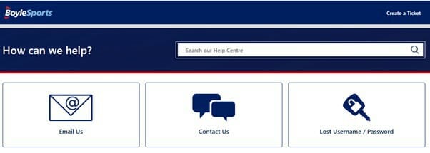 BoyleSports Contact Center Screenshot