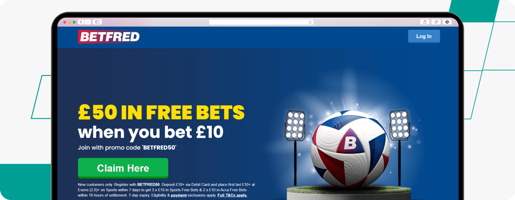 betfred welcome offer screenshot