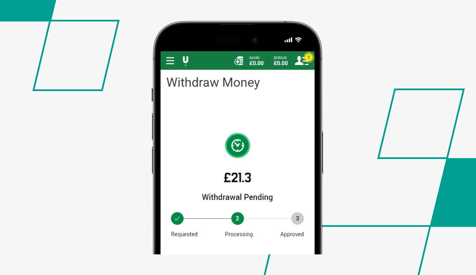 desktop Screenshot of Unibet Withdrawal Page