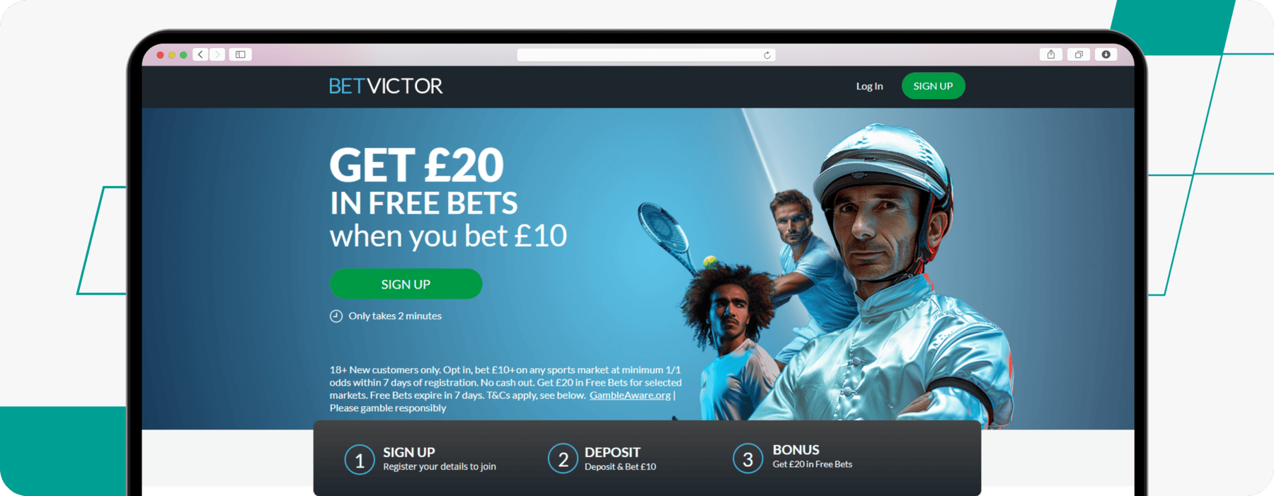 screenshot of betvictor sports welcome offer