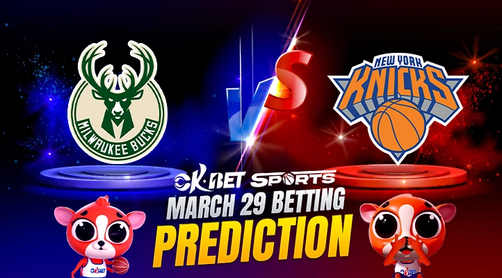 two logo of nba matchup between bucks vs knicks