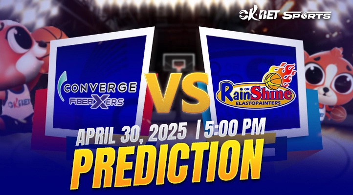 mathcup logo of two pba team between converge vs rain or shine