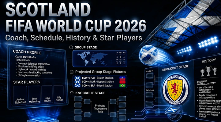 Scotland FIFA World Cup 2026 Coach, Schedule, History & Star Player